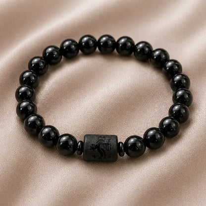 Pulseira Dragão em Obsidiana — detalhe
