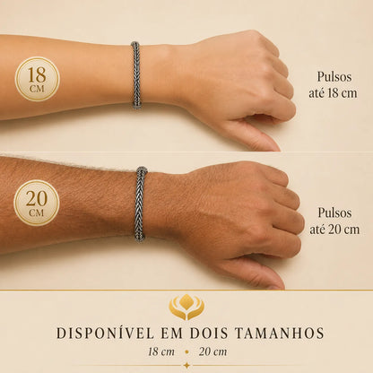 Pulseira Dragão Vintage da Riqueza — guia de tamanho