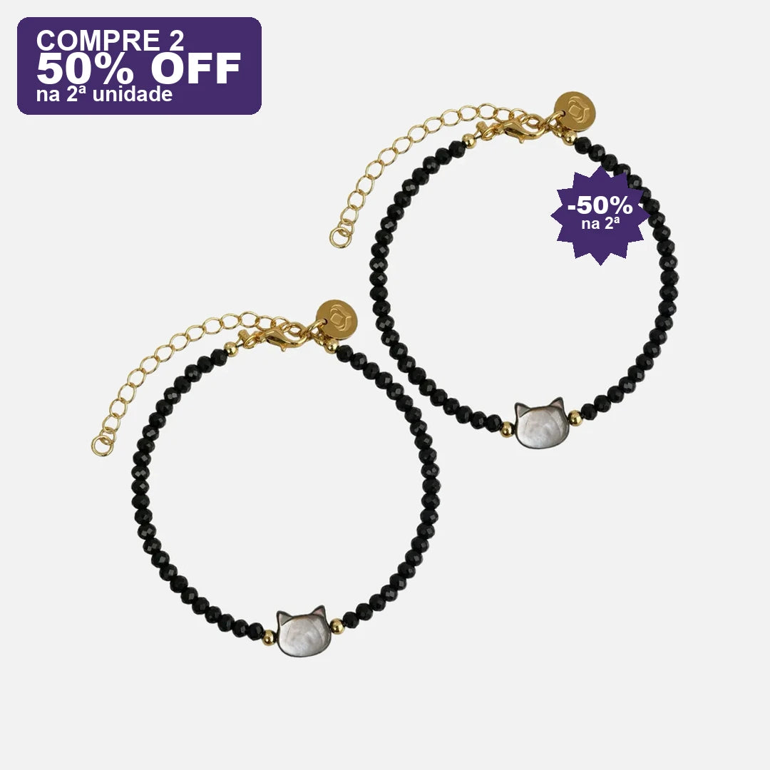 Pulseira Gato da Cura — oferta compre 2 · 50% OFF na 2ª