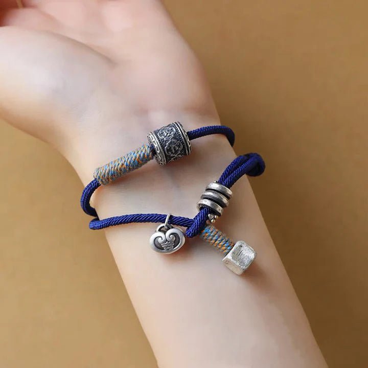 Pulseira Tibetana Azul Om Mani Padme Hum - Aurha