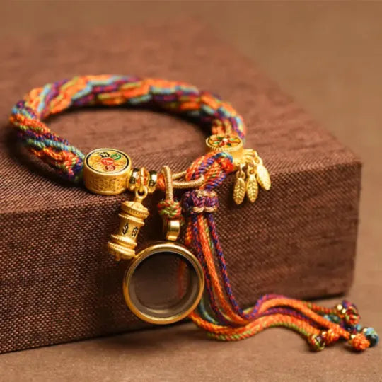Pulseira Tibetana Colorida da Sorte — estilo de vida