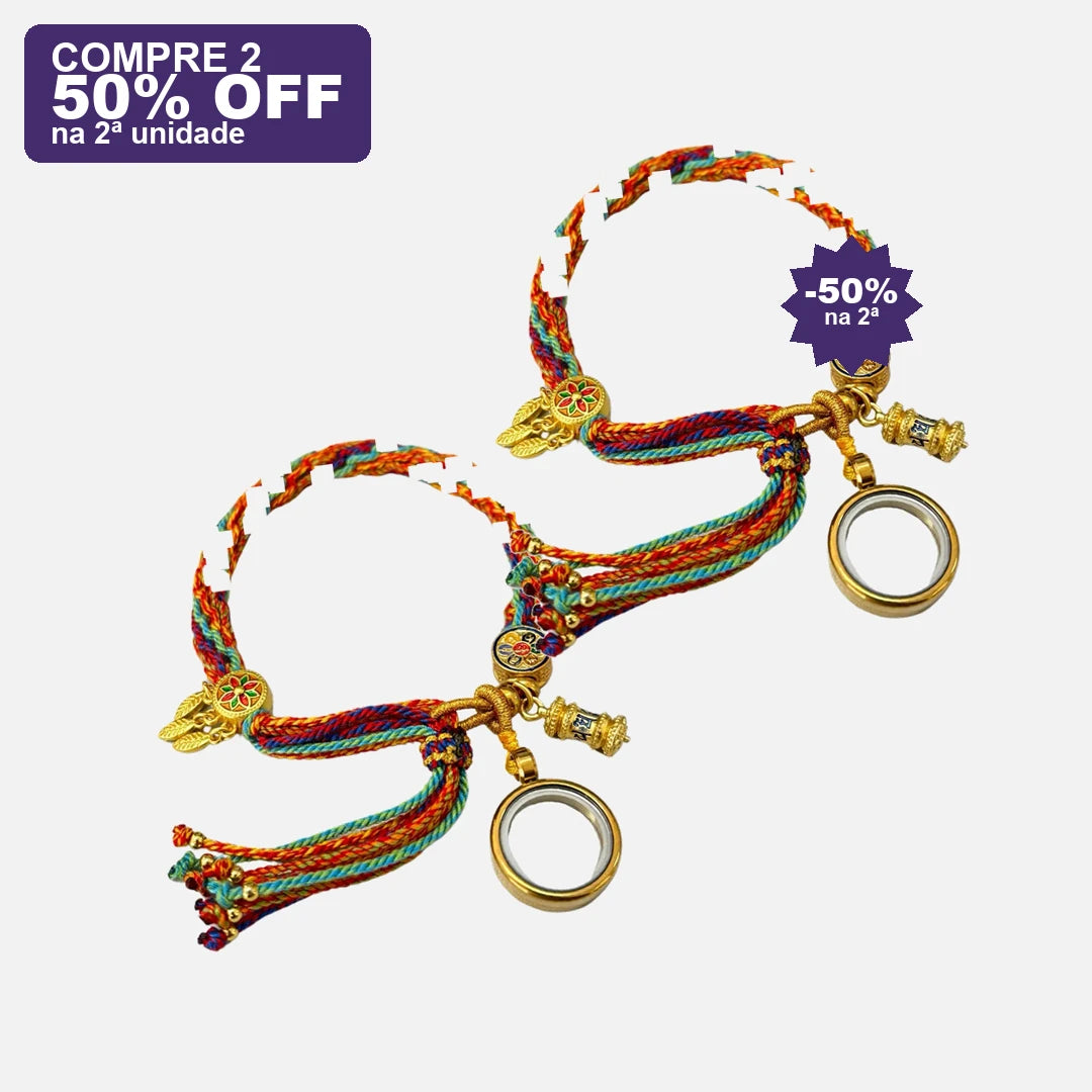 Pulseira Tibetana Colorida da Sorte — oferta compre 2 · 50% OFF na 2ª