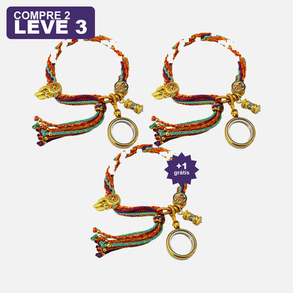 Pulseira Tibetana Colorida da Sorte — oferta leve 3 pague 2