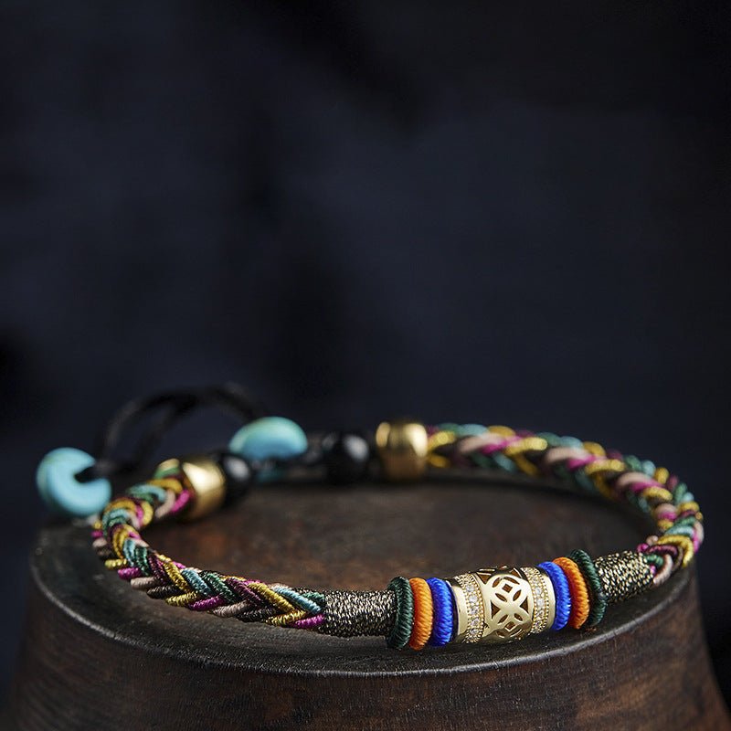 Pulseira Tibetana da Sorte - 8 Fios - Aurha