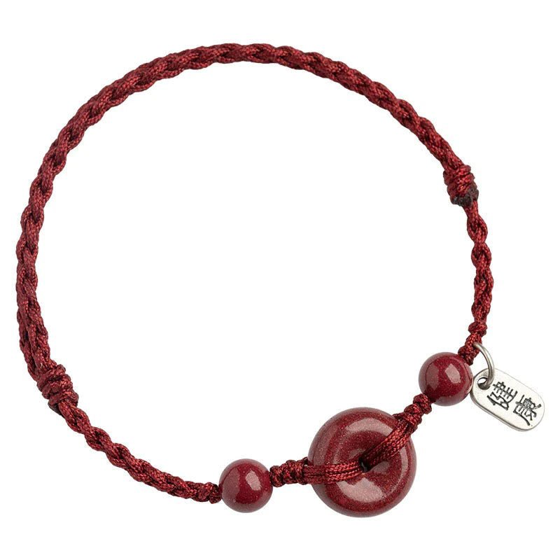 Pulseira Tibetana das Bênçãos em Cinábrio Vermelho - Aurha