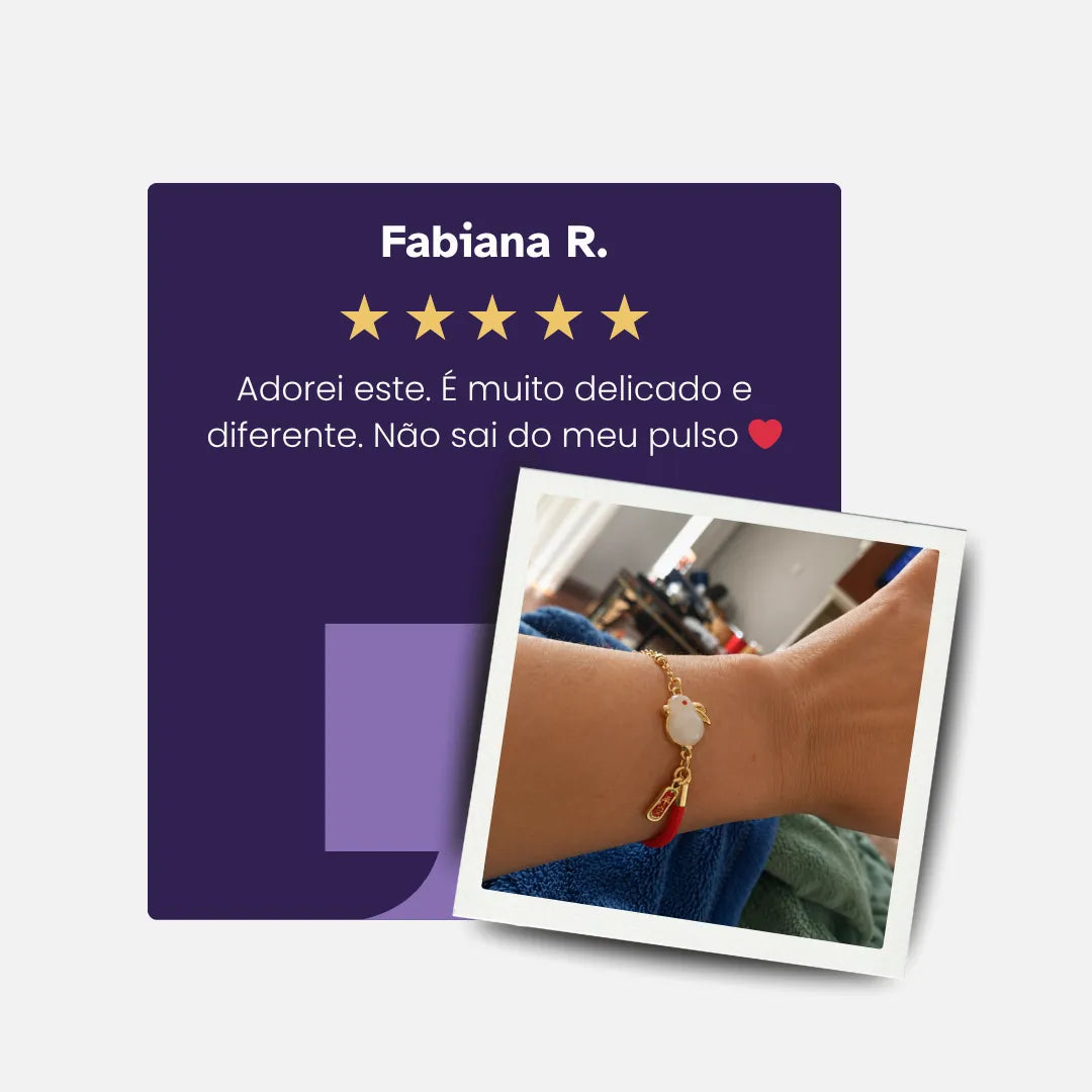 Pulseira Coelho da Sorte em Jade
