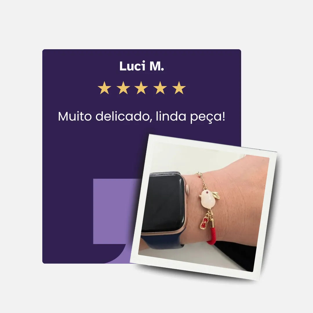 Pulseira Coelho da Sorte em Jade