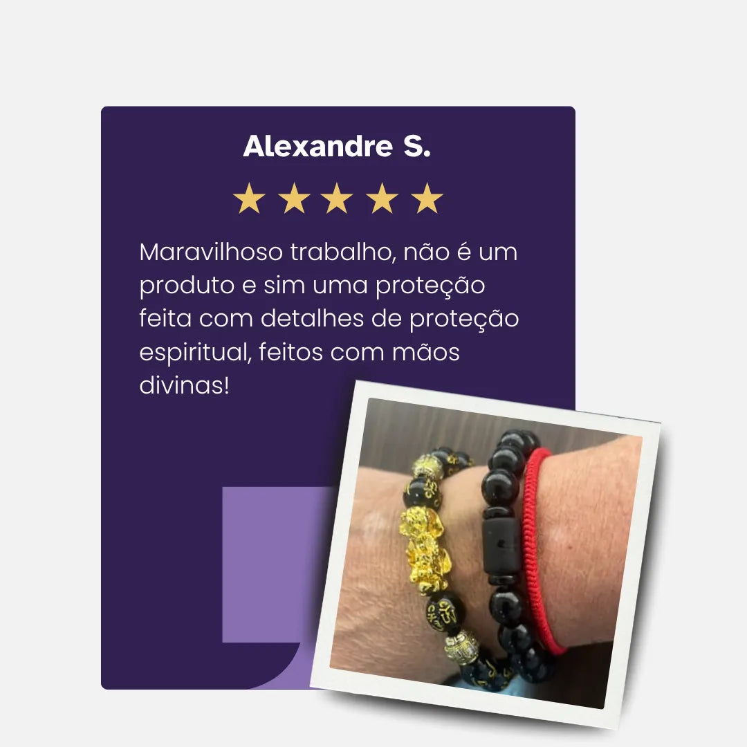 Pulseira Dragão em Obsidiana