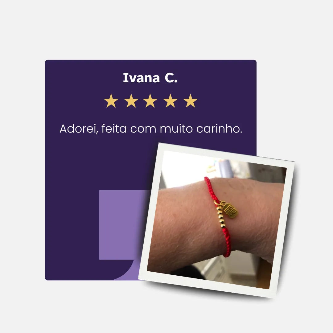 Pulseira Tibetana Vermelha da Prosperidade