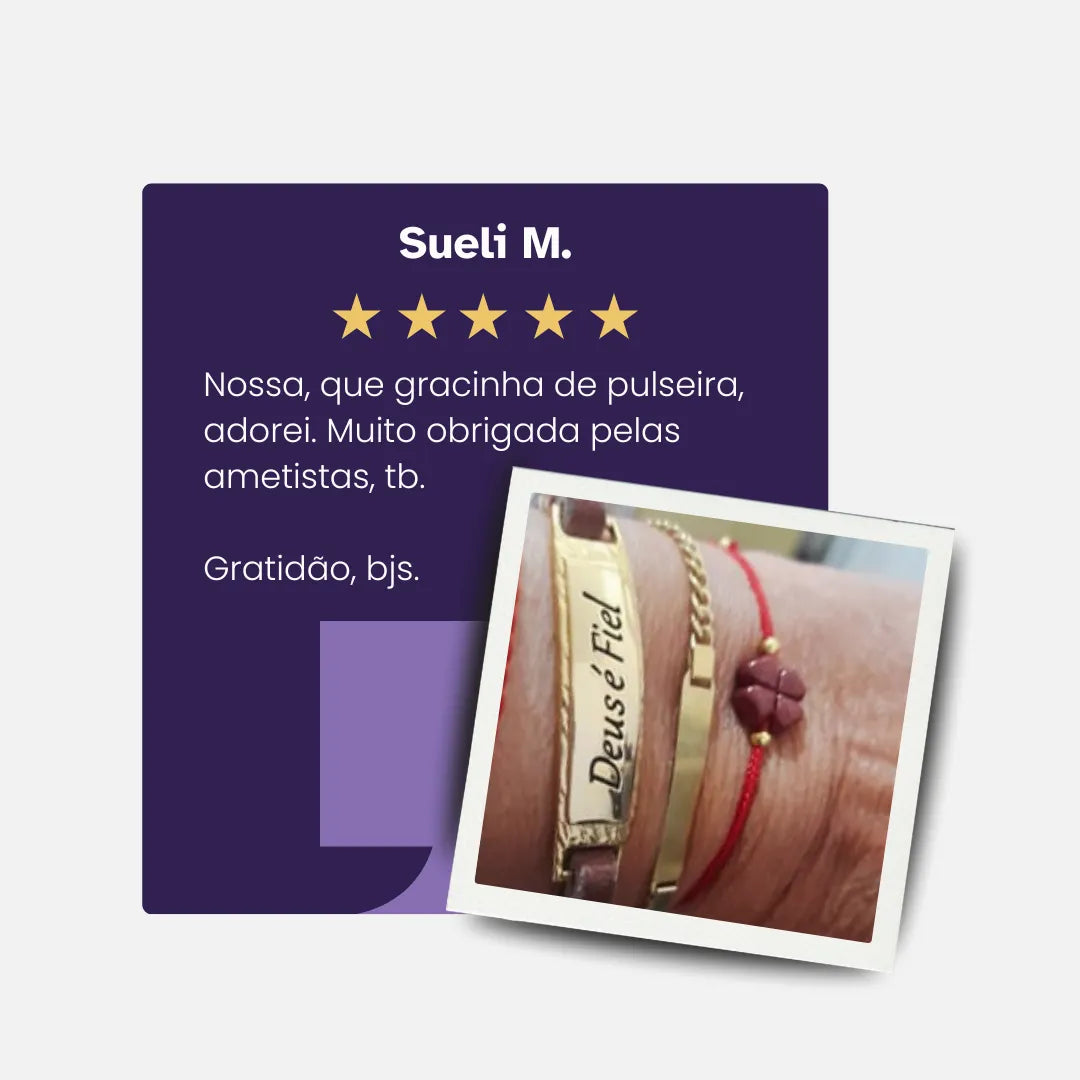 Pulseira Vermelha Trevo da Riqueza