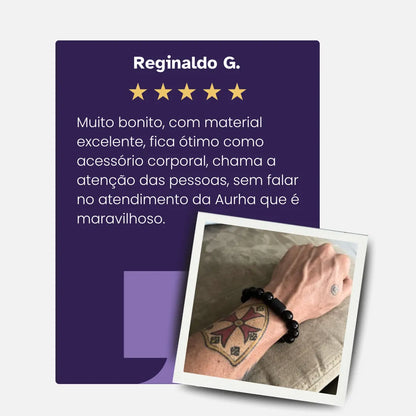 Pulseira Dragão em Obsidiana