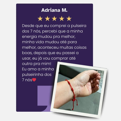 Pulseira Vermelha dos 7 Nós
