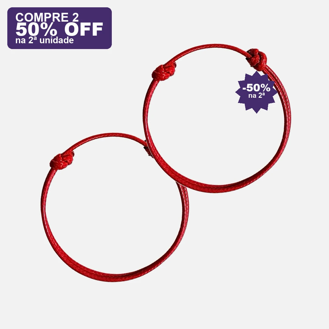 Pulseira Vermelha Fio do Destino — oferta compre 2 · 50% OFF na 2ª