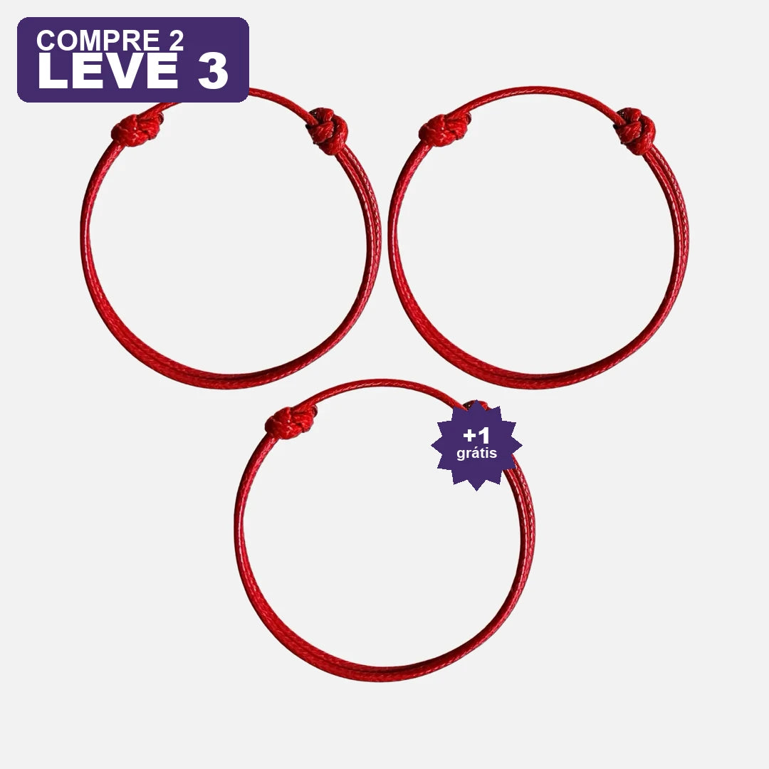 Pulseira Vermelha Fio do Destino — oferta leve 3 pague 2