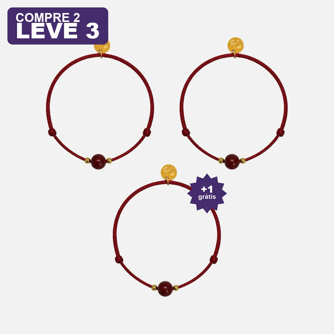 Pulseira Vermelha da Concentração — oferta leve 3 pague 2
