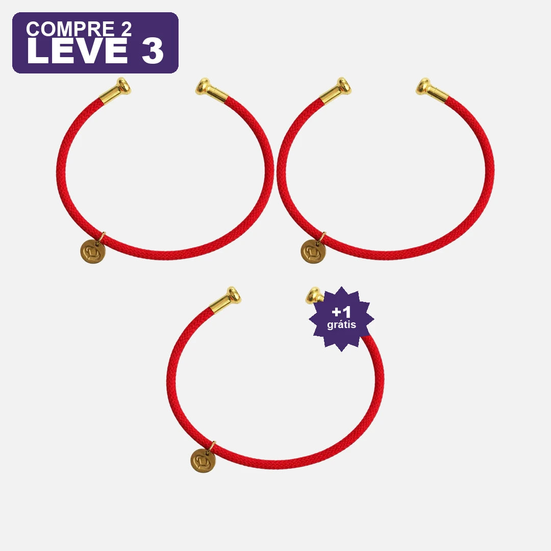Pulseira Vermelha da Conexão — oferta leve 3 pague 2
