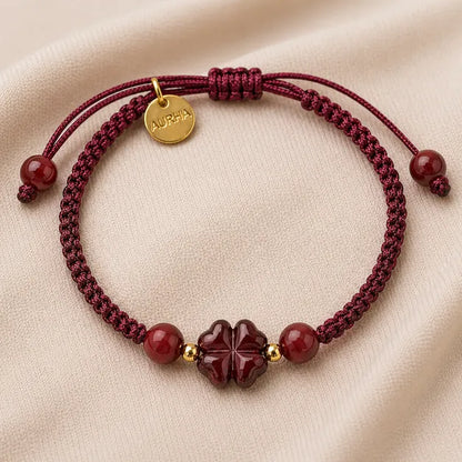 Pulseira Vermelha das Bênçãos em Trevo de Quatro Folhas — foto principal