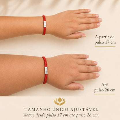 Pulseira Vermelha do Guardião Sagrado — guia de tamanho