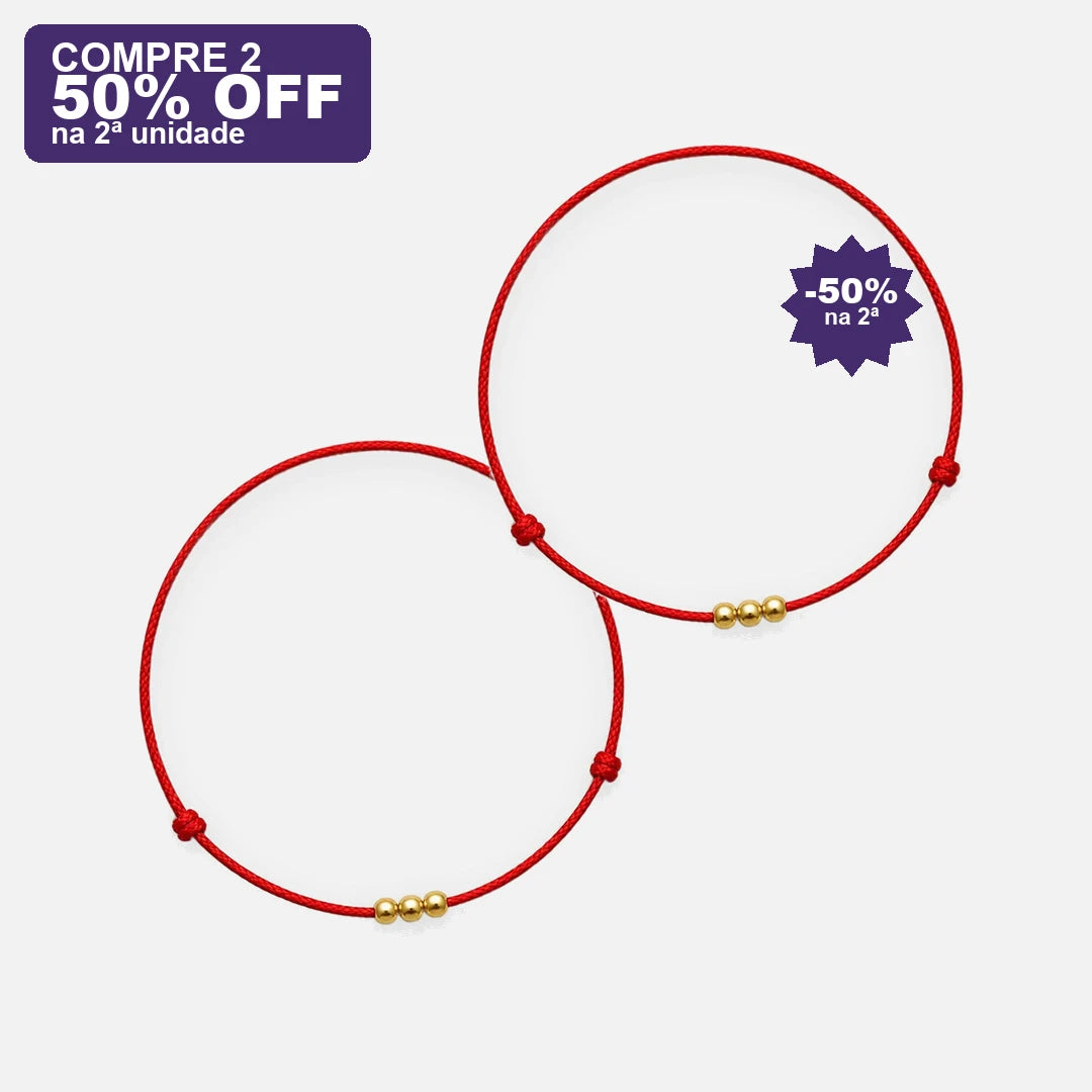 Pulseira Vermelha Fio da Intenção — oferta compre 2 · 50% OFF na 2ª