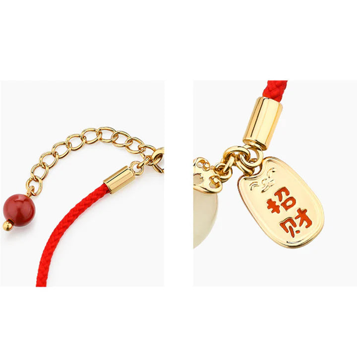 Pulseira Vermelha Fivela da Paz e Fortuna — detalhe