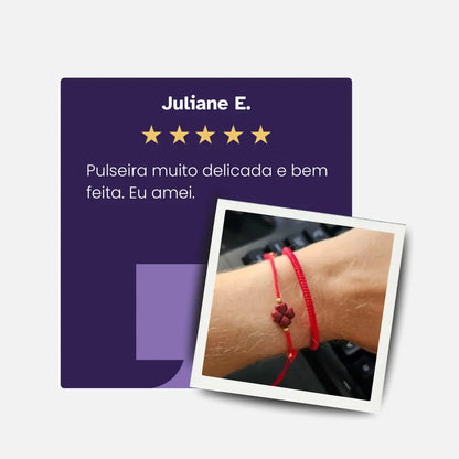 Pulseira Vermelha Trevo da Riqueza