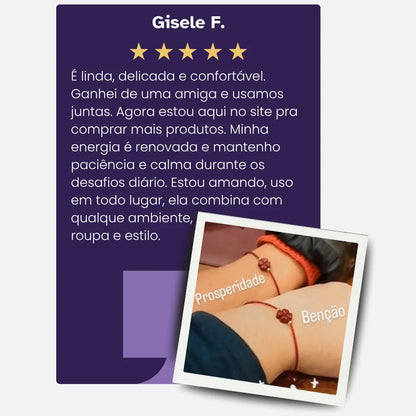Pulseira Vermelha Trevo da Riqueza