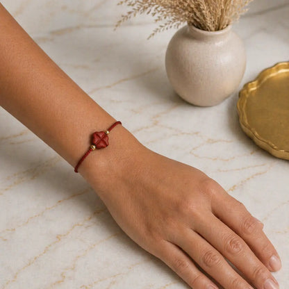 Pulseira Vermelha Trevo da Riqueza