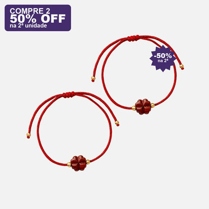 Pulseira Vermelha Trevo da Riqueza — oferta compre 2 · 50% OFF na 2ª