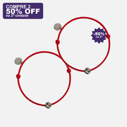 Pulseira Vermelha Trevo da Sorte — oferta compre 2 · 50% OFF na 2ª