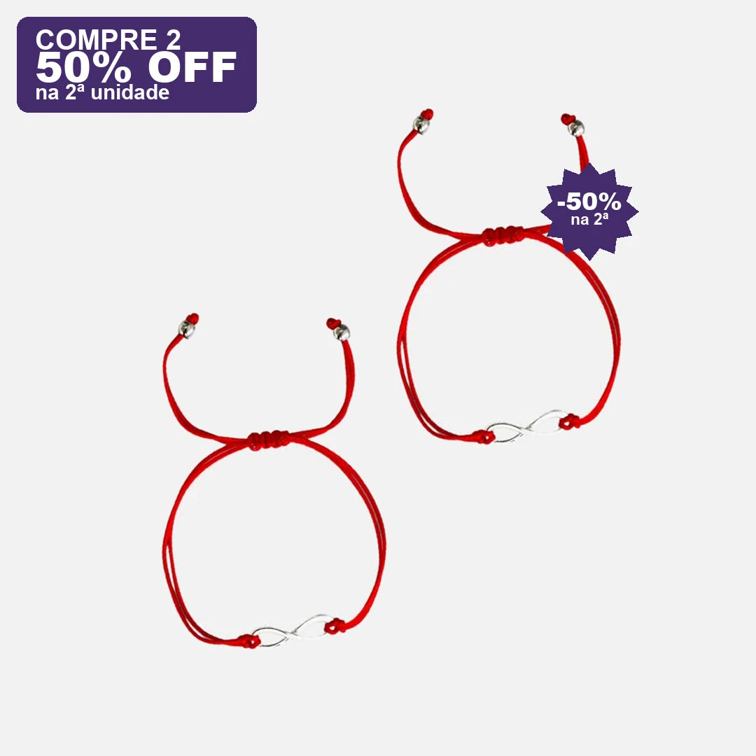Pulseira Vermelha Vínculo Eterno — oferta compre 2 · 50% OFF na 2ª