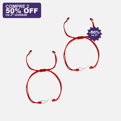 Pulseira Vermelha Vínculo Eterno — oferta compre 2 · 50% OFF na 2ª
