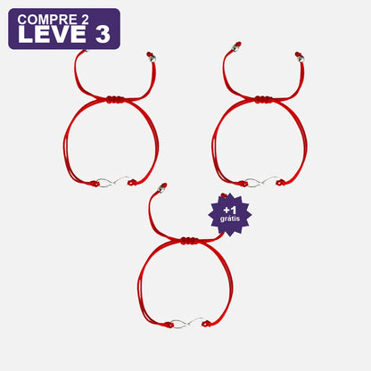 Pulseira Vermelha Vínculo Eterno — oferta leve 3 pague 2