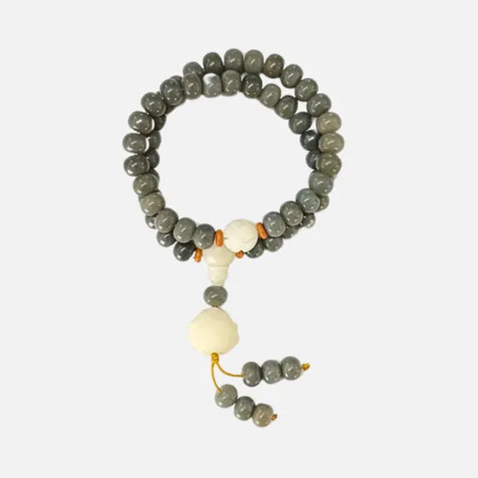Pulseira do Sucesso em Sementes de Lótus Ciano