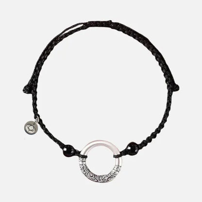 Pulseira Fivela da paz em Contas de Ônix Preto