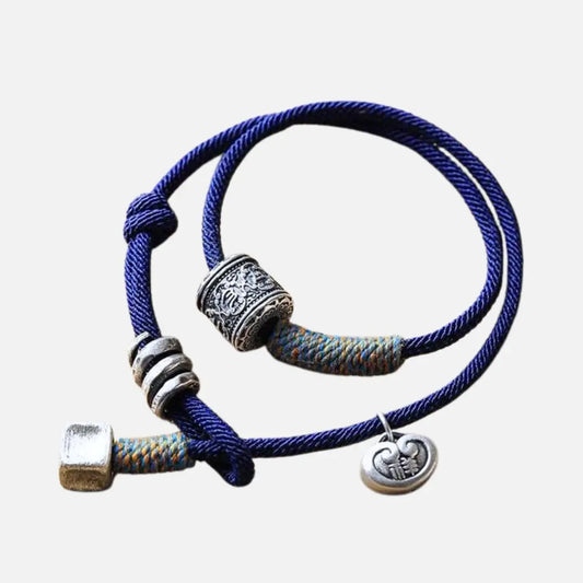 Pulseira Tibetana Azul Om Mani Padme Hum
