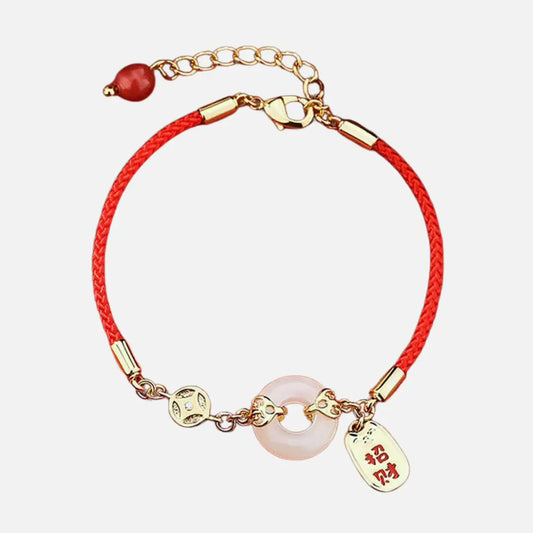 Pulseira Vermelha Fivela da Paz e Fortuna