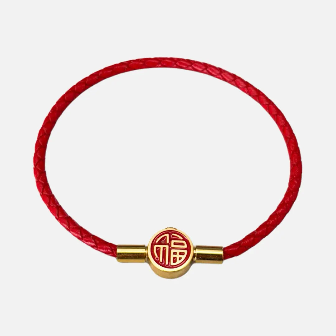 Pulseira Vermelha Couro da Sorte