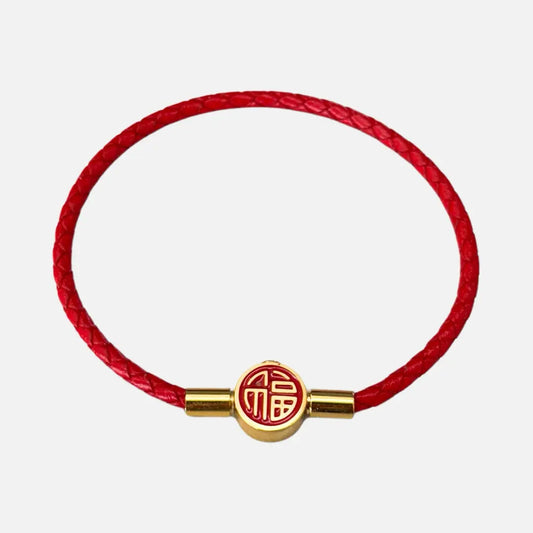Pulseira Vermelha Couro da Sorte