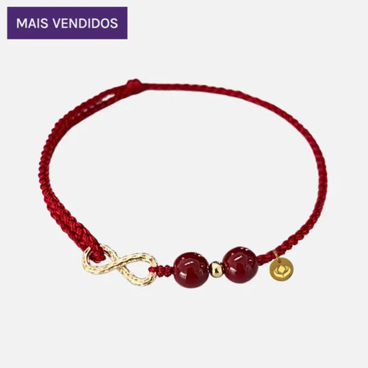 Pulseira Vitalidade Infinita em Cinábrio