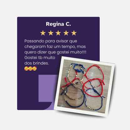 Pulseiras Budistas Da Tripla Proteção Azul — depoimento de cliente