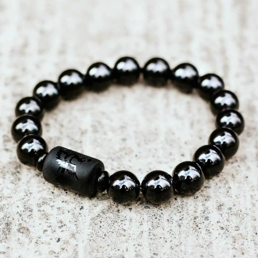 Pulseira Fênix em Obsidiana